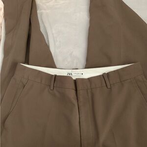 Zara Brown Wide Leg Trousers